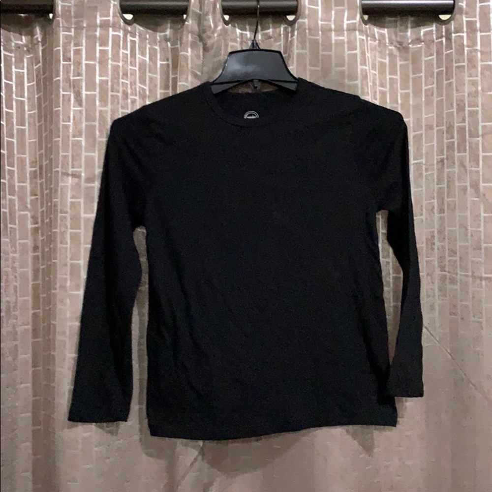 Black long sleeve shirt size large boys 10/12